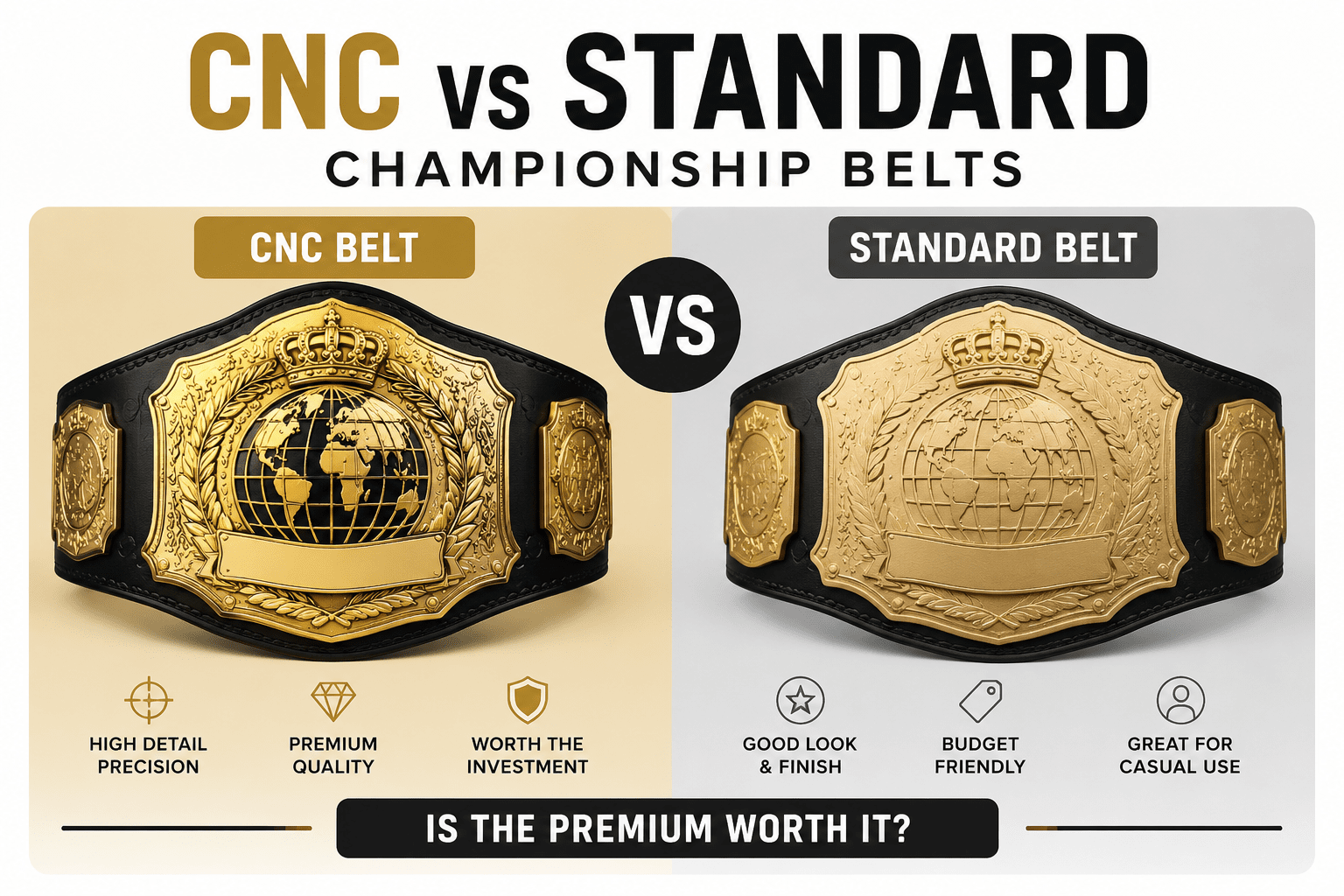CNC vs Standard Championship Belts: Is the Premium Worth It?